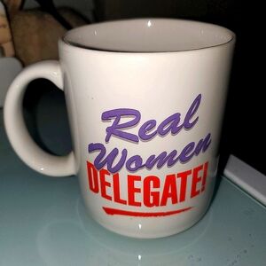 VINTAGE HALLMARK COFFEE CUP - REAL WOMEN DELEGATE